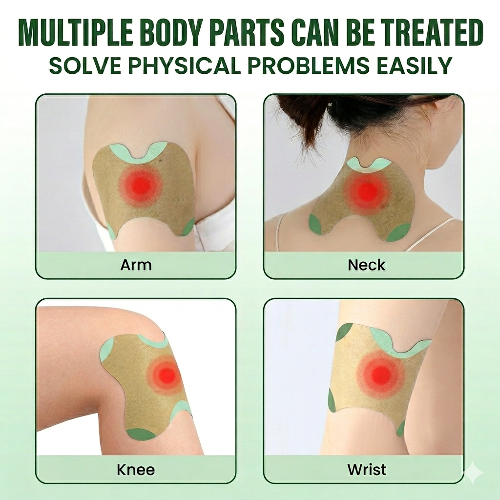 Herbal Knee Pain Relief Patches - 10 Pcs