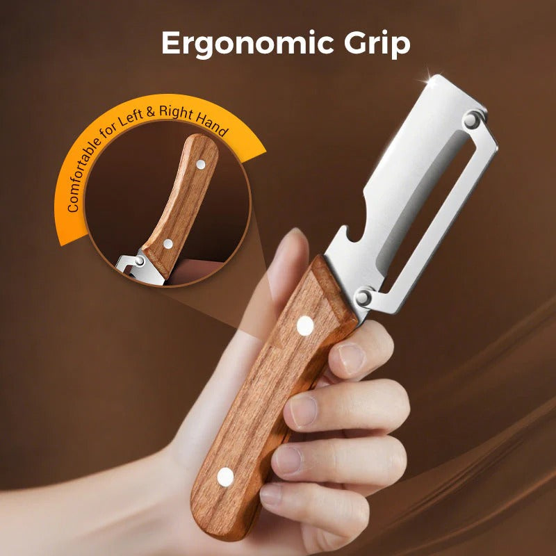 SharpSlicer™ – Multi-Functional Vegetable Peeler & Bottle Opener