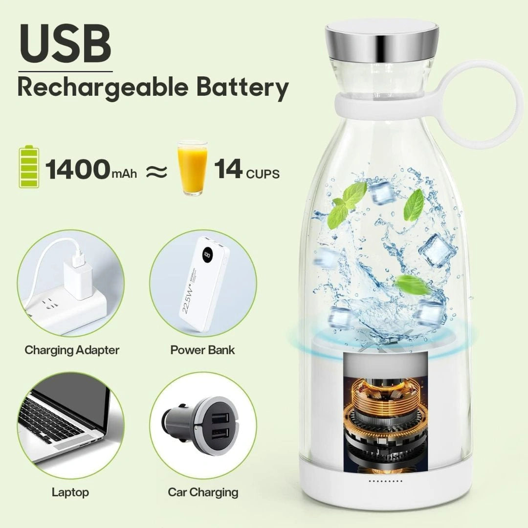 Portable Blender for Fresh Juice l 4 Blade l Upgraded Version