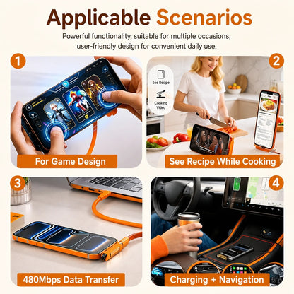 ChargeStand Pro™ — 2-in-1 Smart Cable