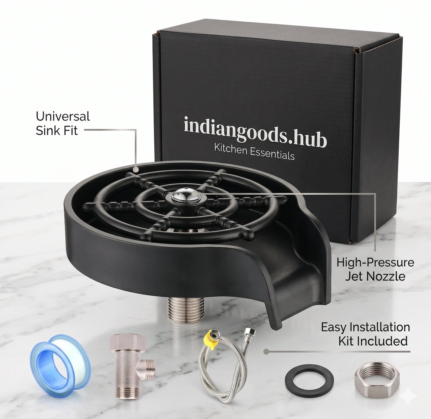 JetRinse™ – Automatic Cup Cleaner | High-Speed Water Jets | One-Tap Wash