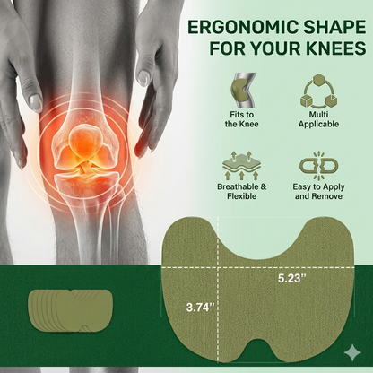 Herbal Knee Pain Relief Patches - 10 Pcs