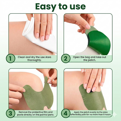 Herbal Knee Pain Relief Patches - 10 Pcs