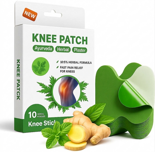 Herbal Knee Pain Relief Patches - 10 Pcs