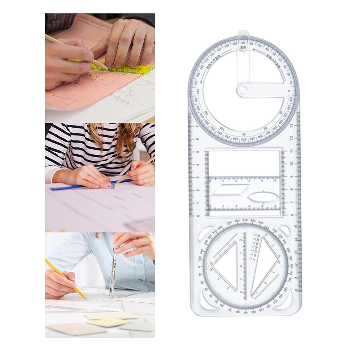 Multifunctional Geometry Ruler – All-in-One Tool for Math, Design & Craftwork