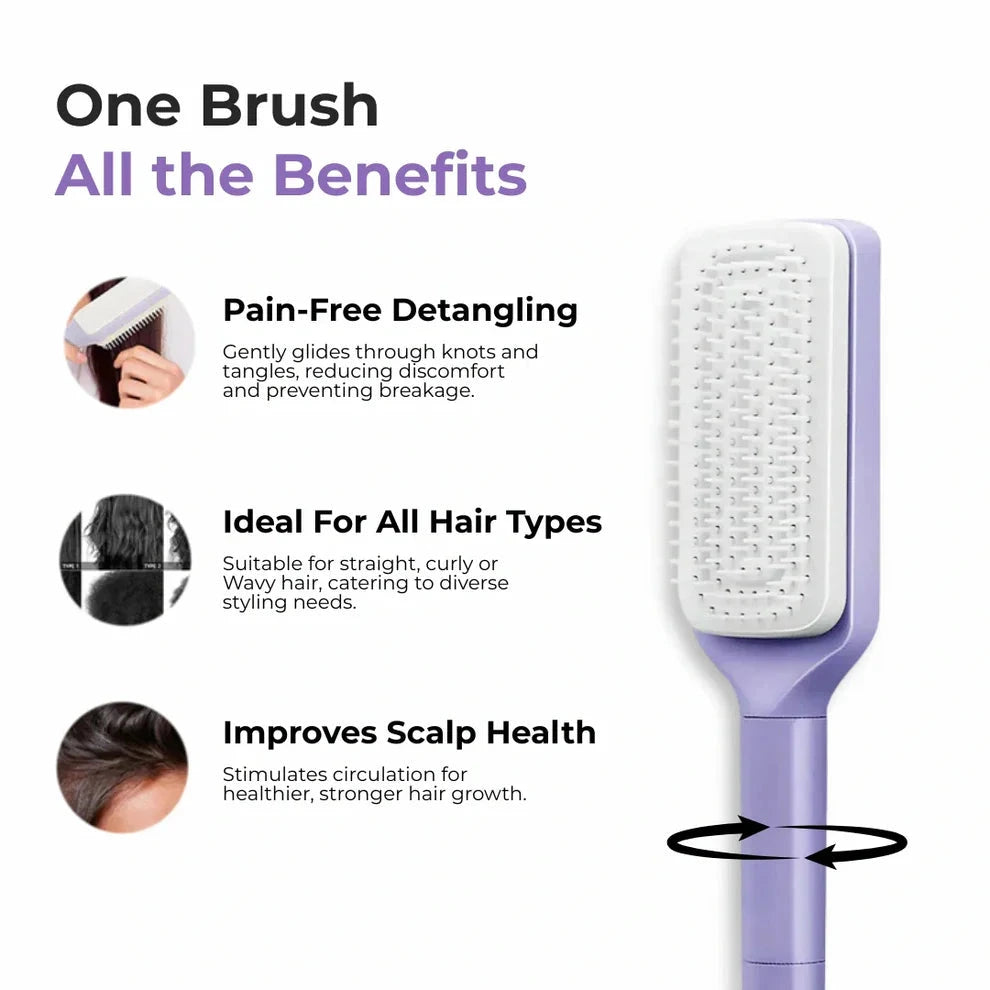 Self-Cleaning Smart Hair Brush